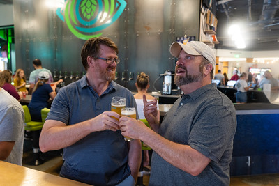 Two Men Drinking Beer